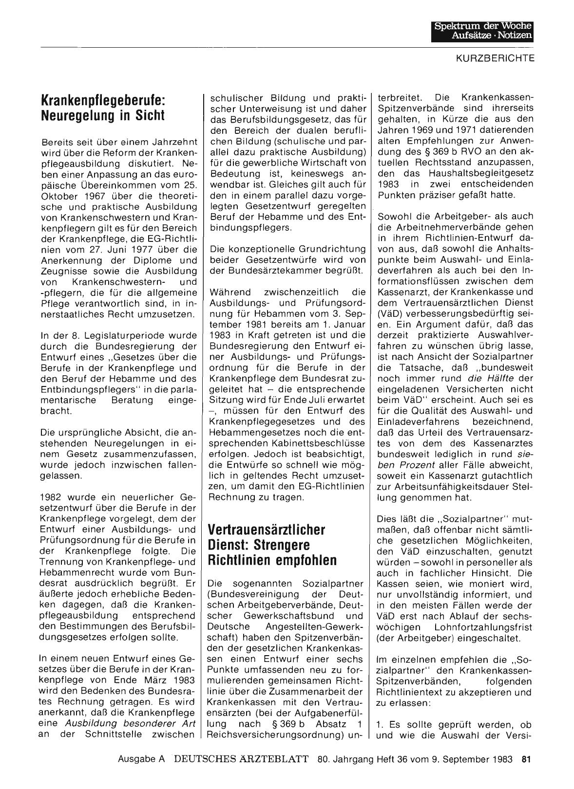 Vorschauseite 1: Vertrauensärztlicher Dienst: Strengere Richtlinien empfohlen