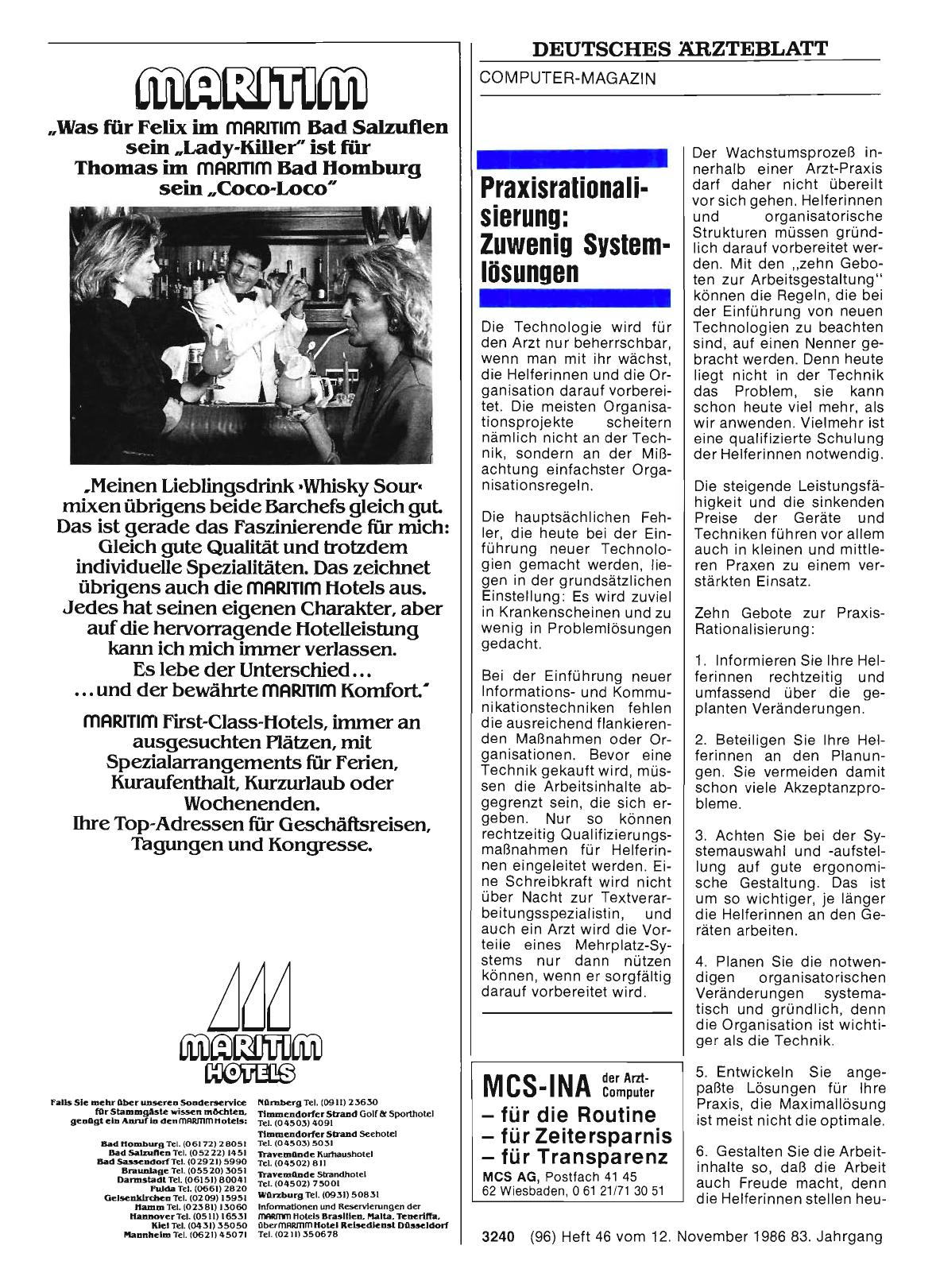 Vorschauseite 1: Praxisrationalisierung: Zuwenig Systemlösungen