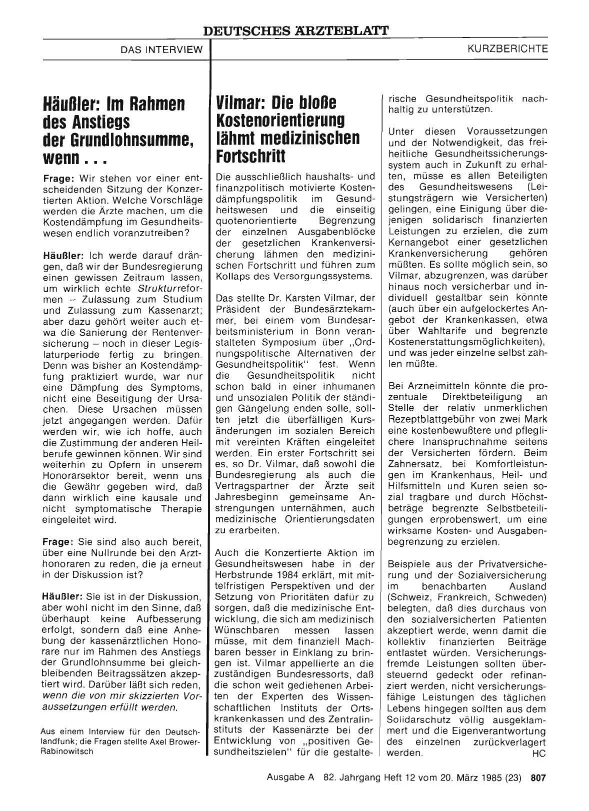 Vorschauseite 1: Häußler: Im Rahmen des Anstiegs der Grundlohnsumme, wenn. ..