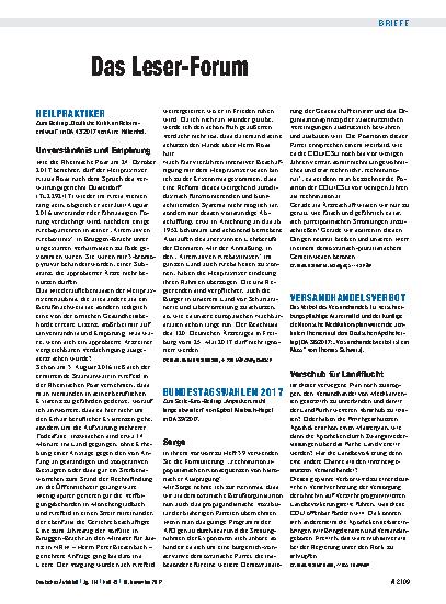 Vorschauseite 1: Heilpraktiker: Unverständnis und Empörung