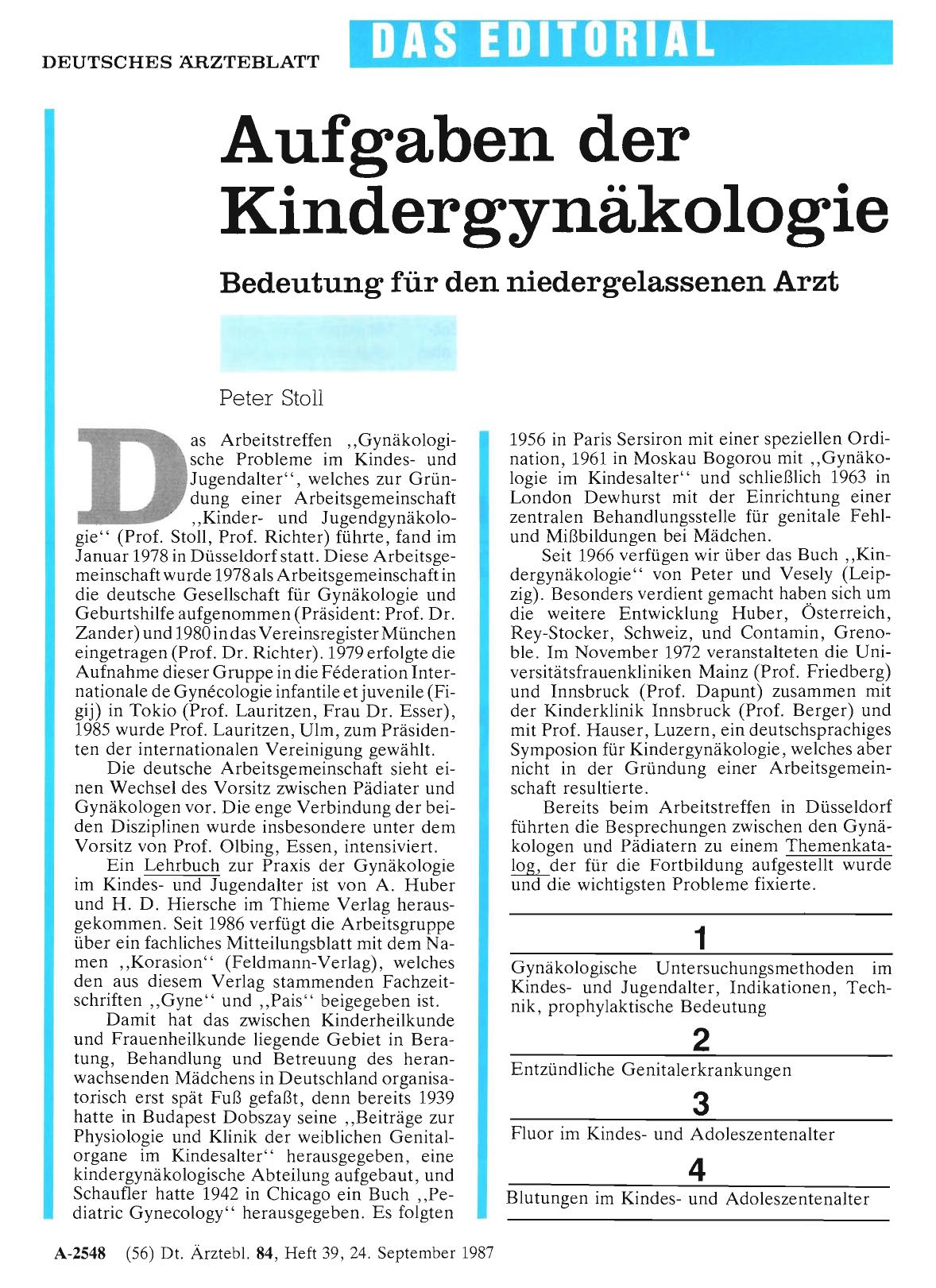 Vorschauseite 1: Aufgaben der Kindergynäkologie