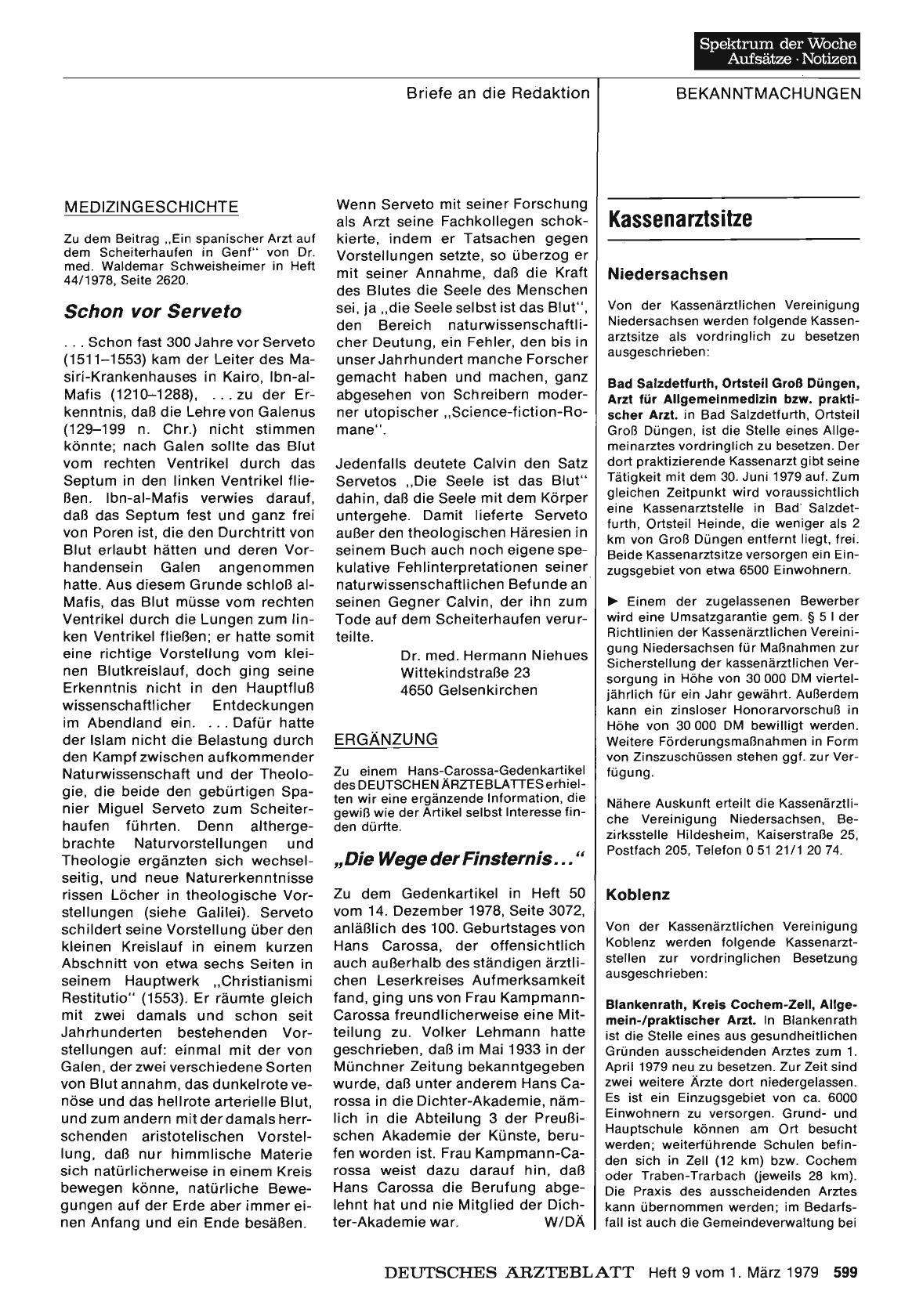 Vorschauseite 1: MEDIZINGESCHICHTE: Schon vor Serveto