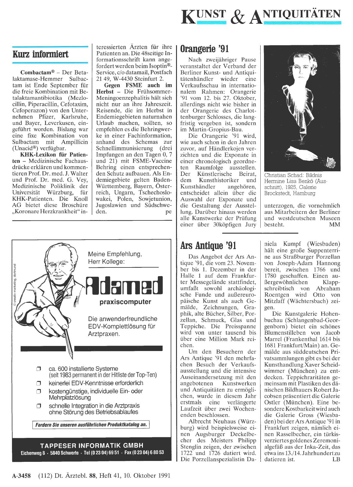 Vorschauseite 1: Orangerie '91