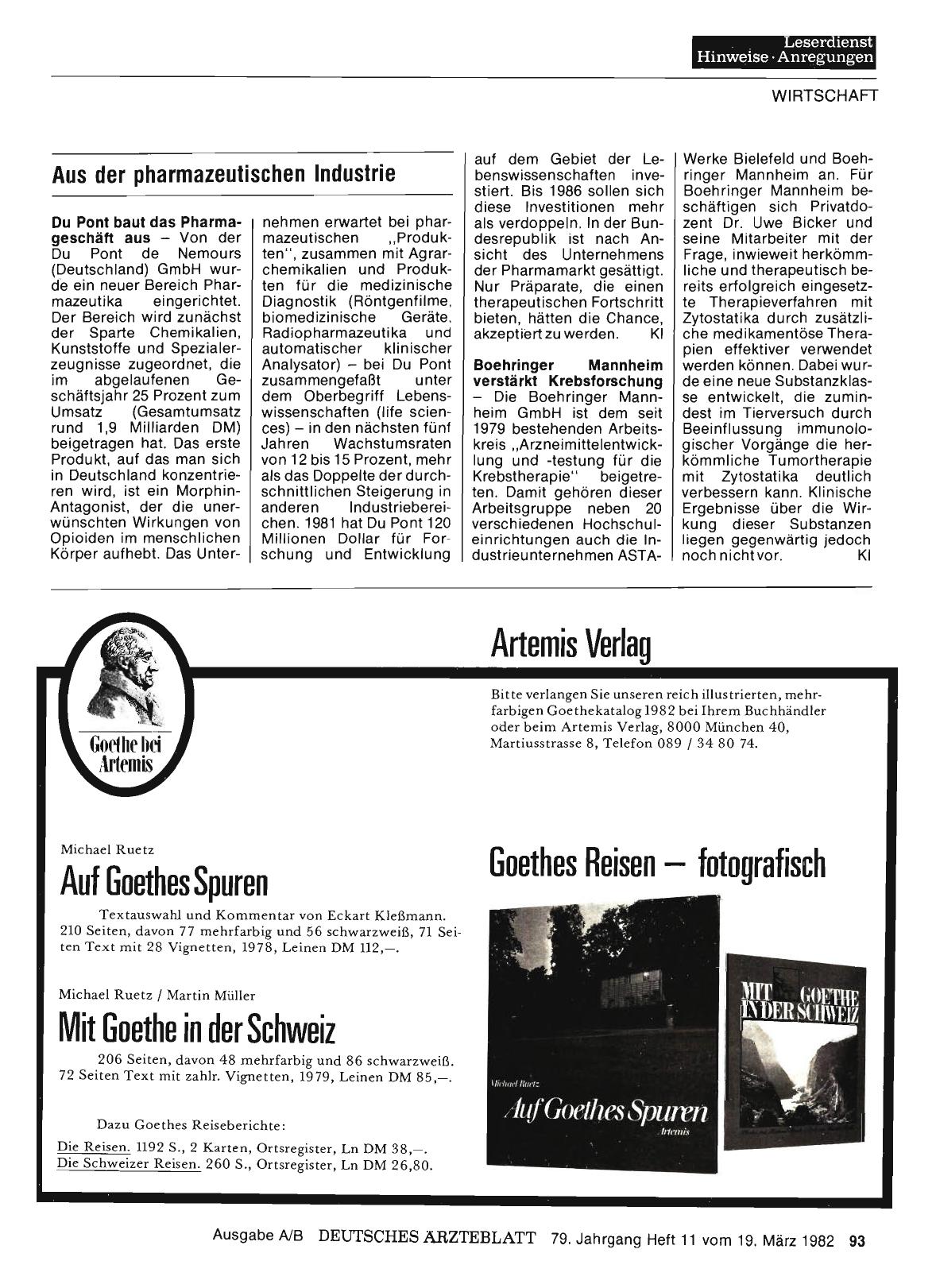 Vorschauseite 1: Aus der pharmazeutischen Industrie