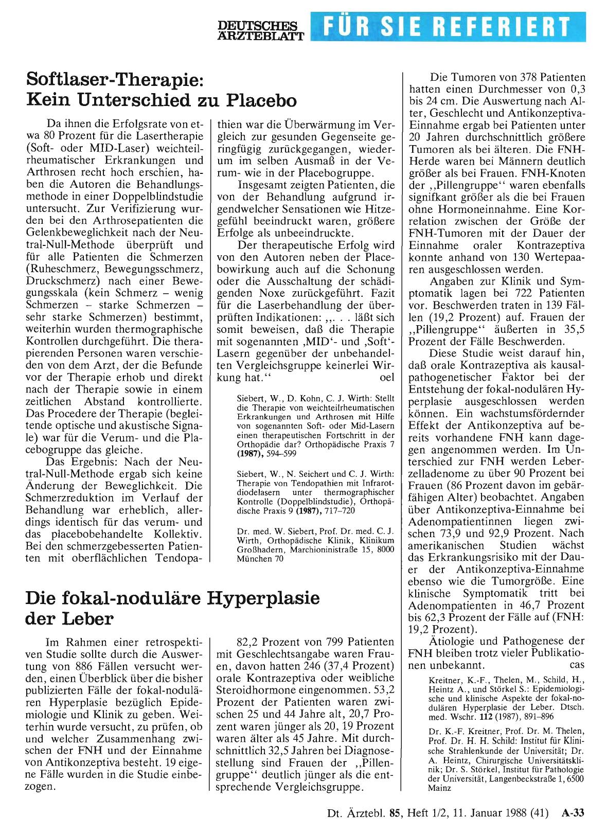 Vorschauseite 1: Softlaser-Therapie: Kein Unterschied zu Placebo