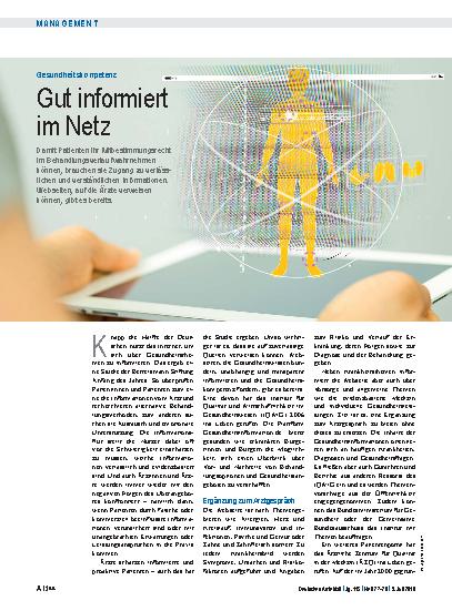 Vorschauseite 1: Gesundheitskompetenz: Gut informiert im Netz