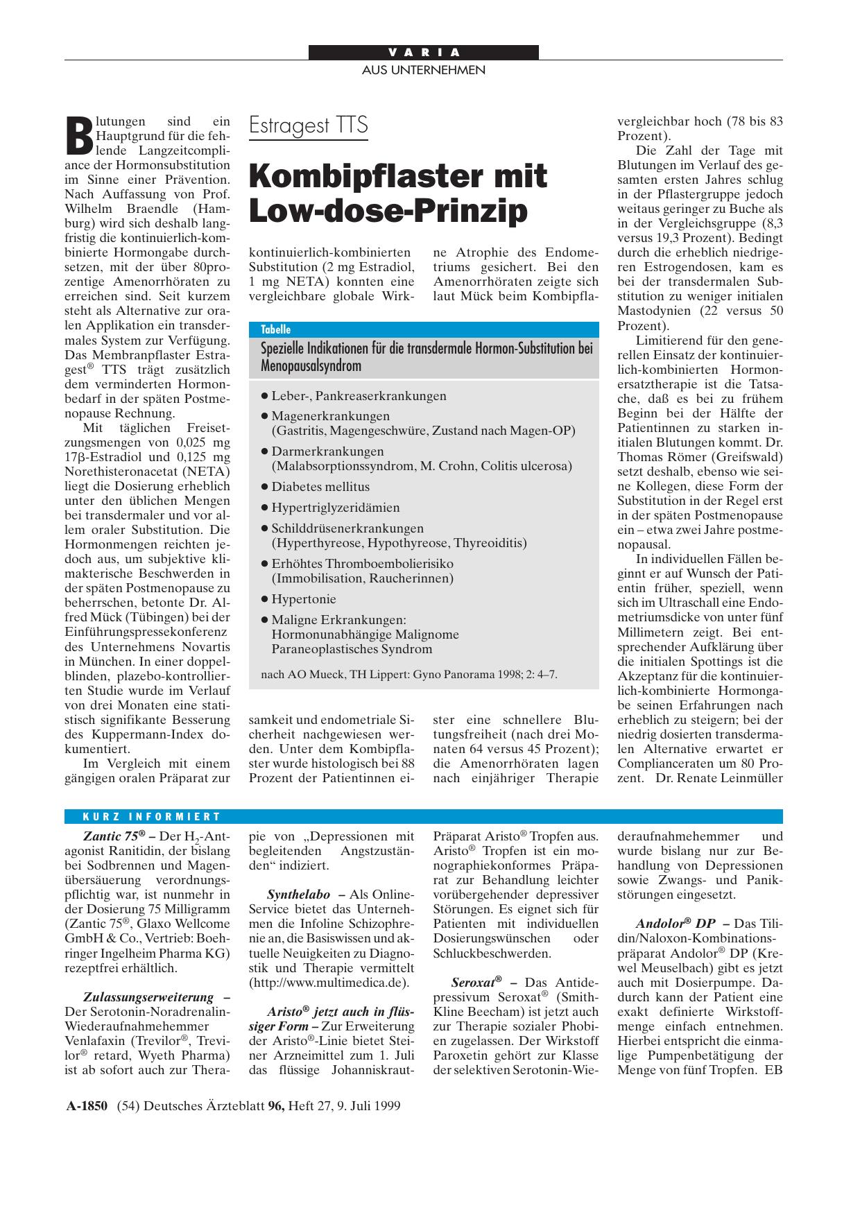 Vorschauseite 1: kurz informiert
