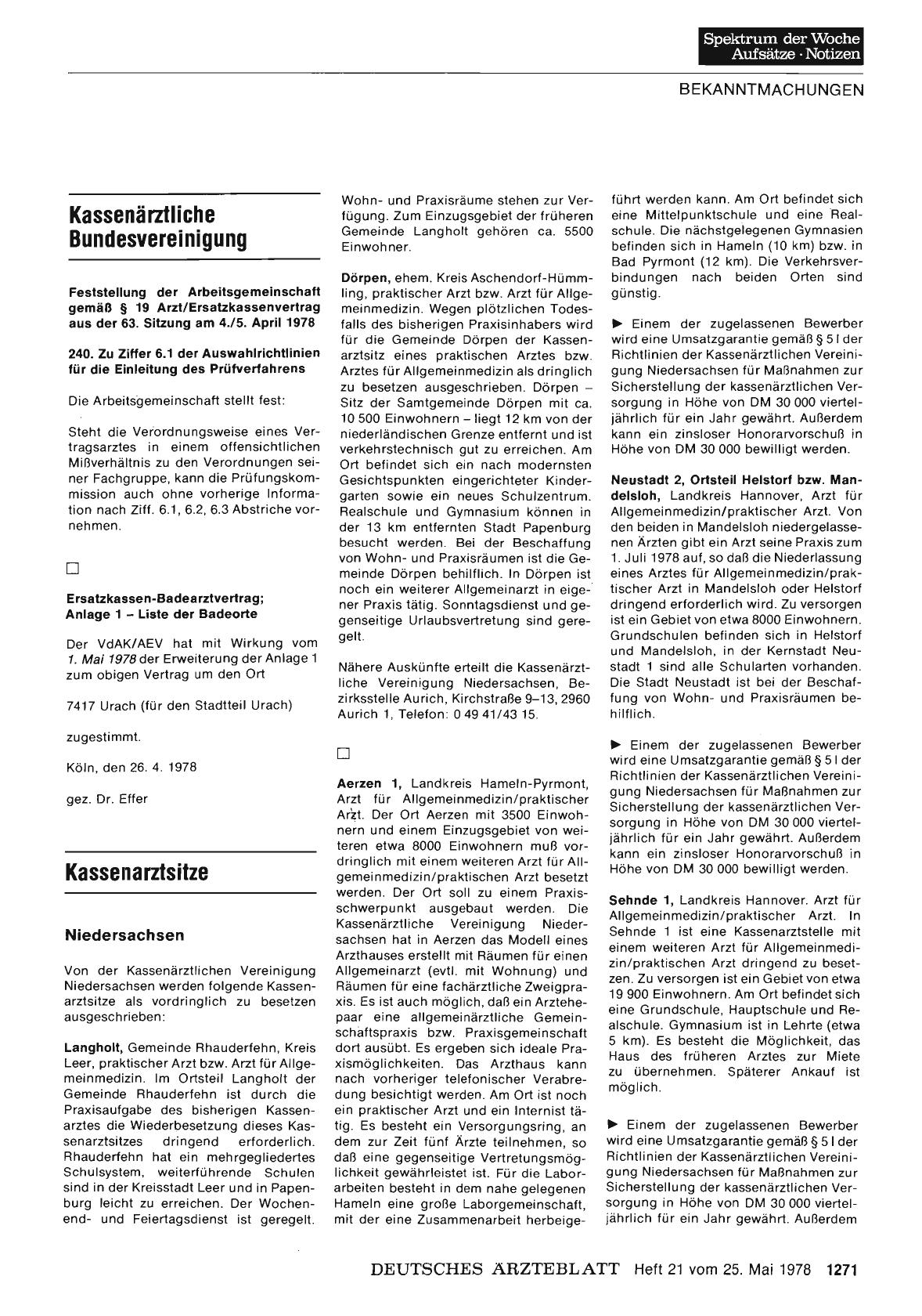 Vorschauseite 1: Kassenärztliche Bundesvereinigung