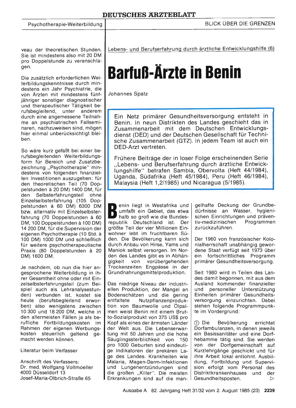 Vorschauseite 1: Barfuß-Ärzte in Benin
