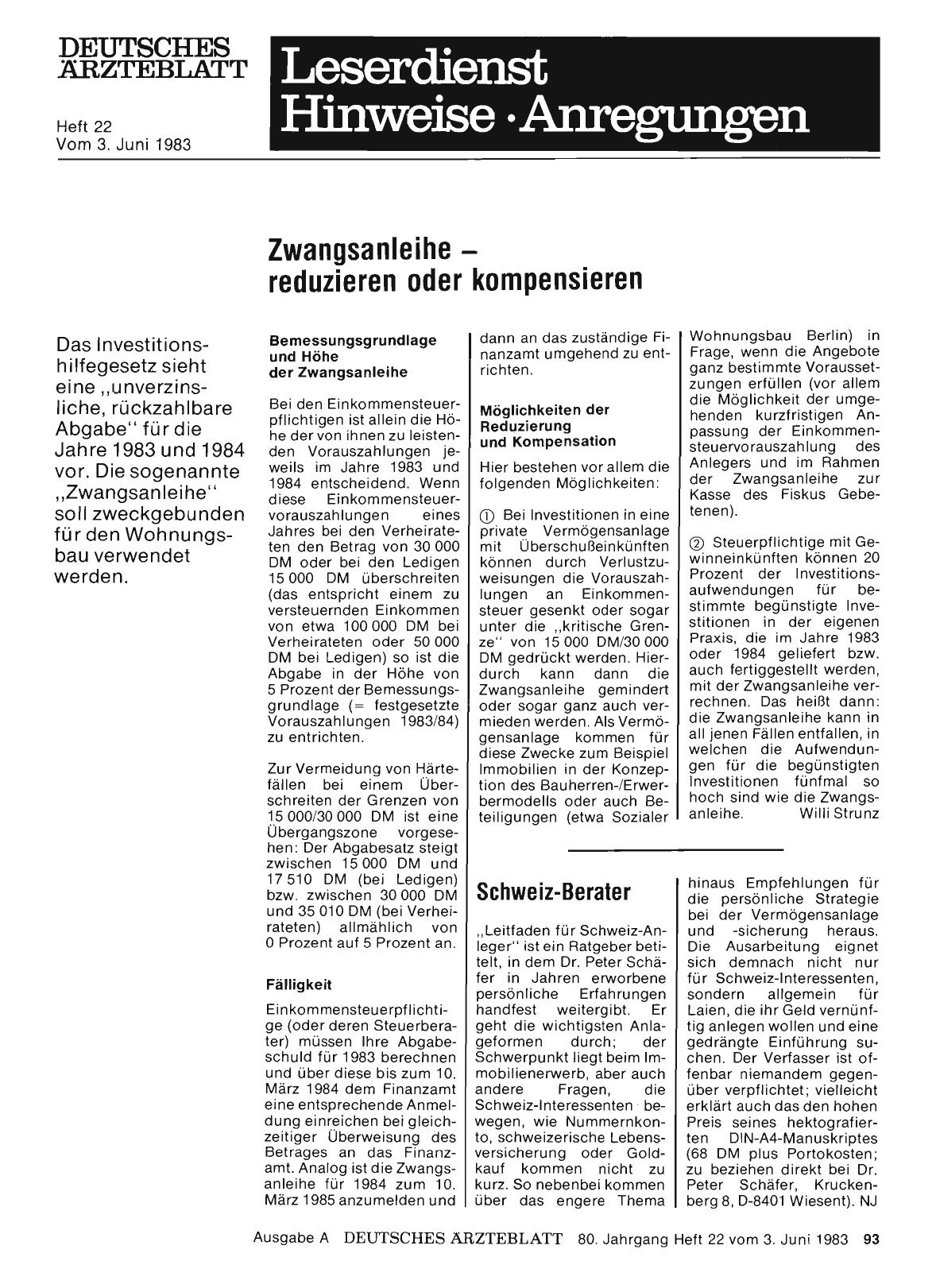 Vorschauseite 1: Schweiz-Berater