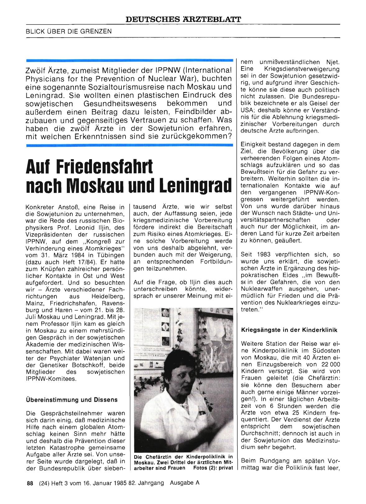Vorschauseite 1: Auf Friedensfahrt nach Moskau und Leningrad