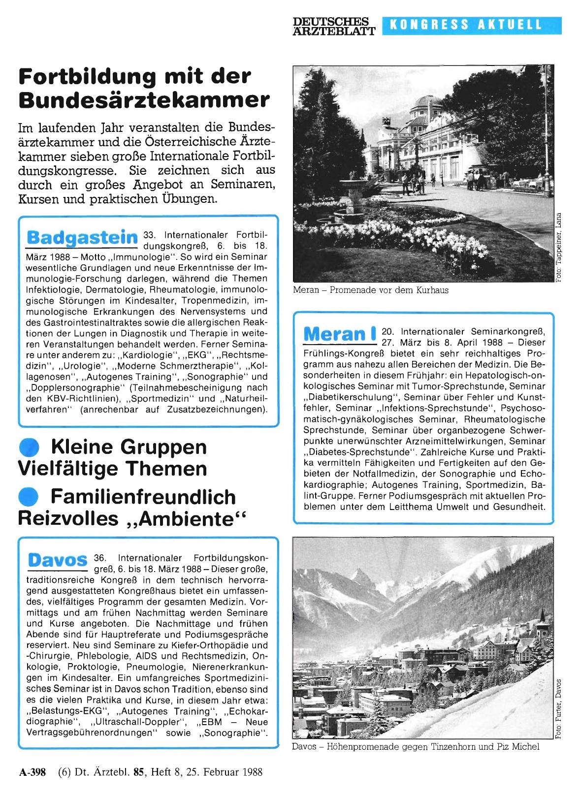 Vorschauseite 1: Fortbildung mit der Bundesärztekammer