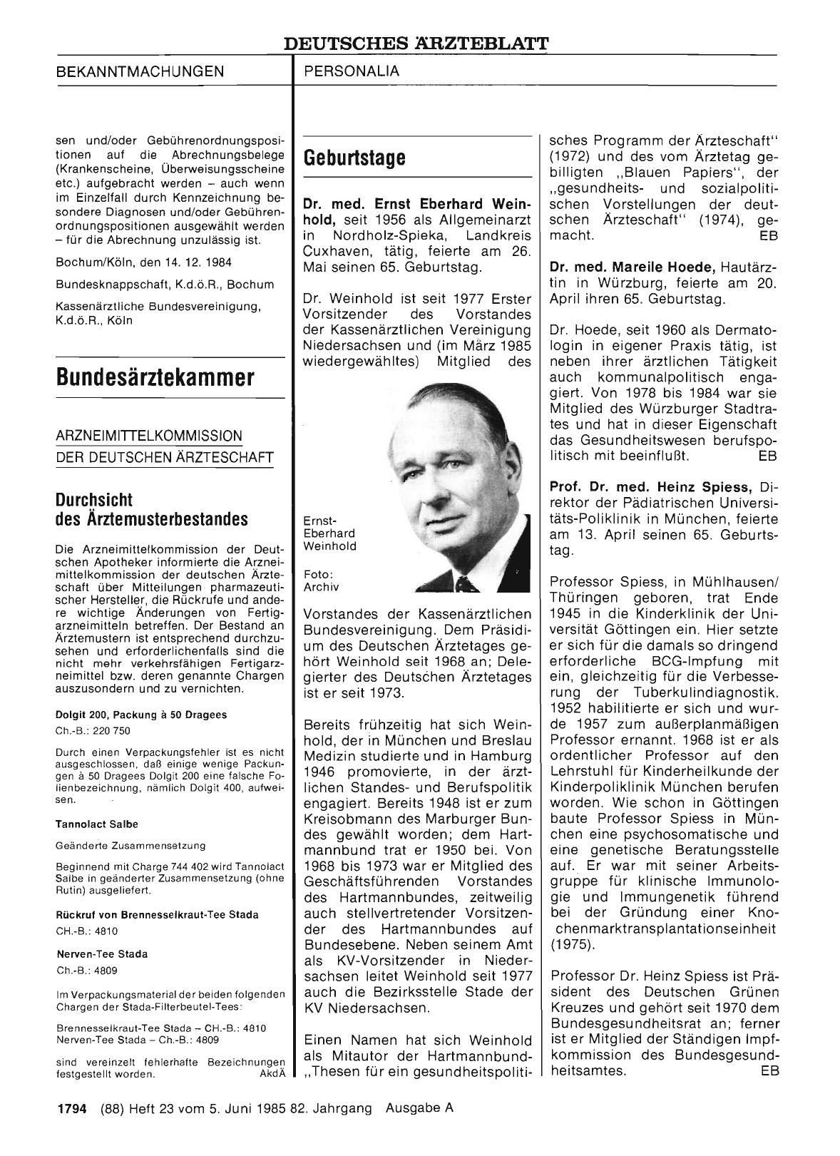 Vorschauseite 1: Geburtstage