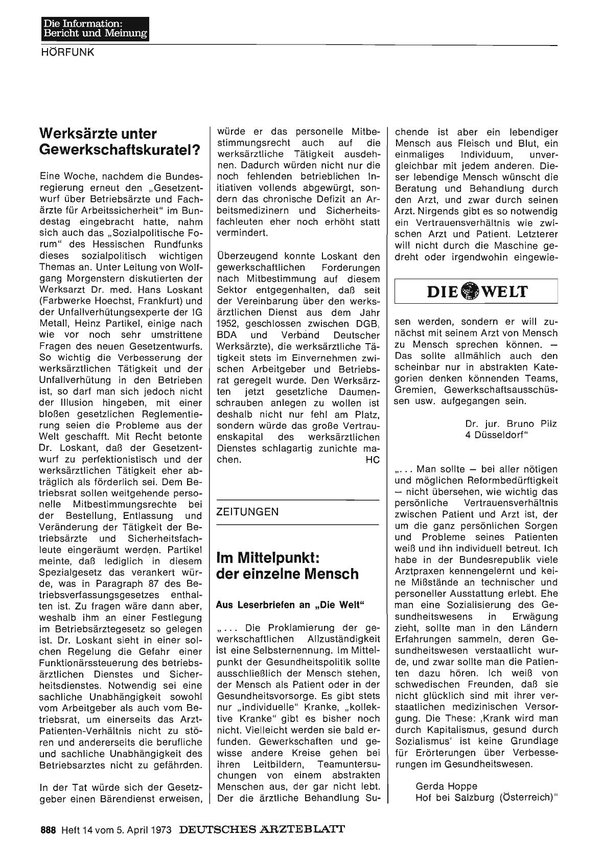 Vorschauseite 1: Im Mittelpunkt: der einzelne Mensch