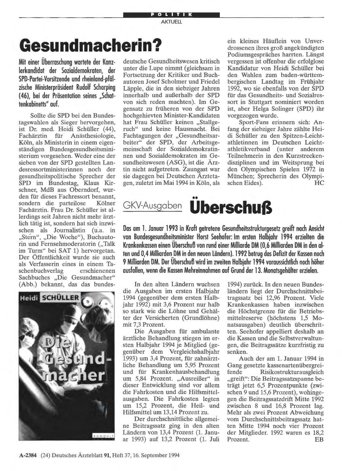 Vorschauseite 1: Gesundmacherin?