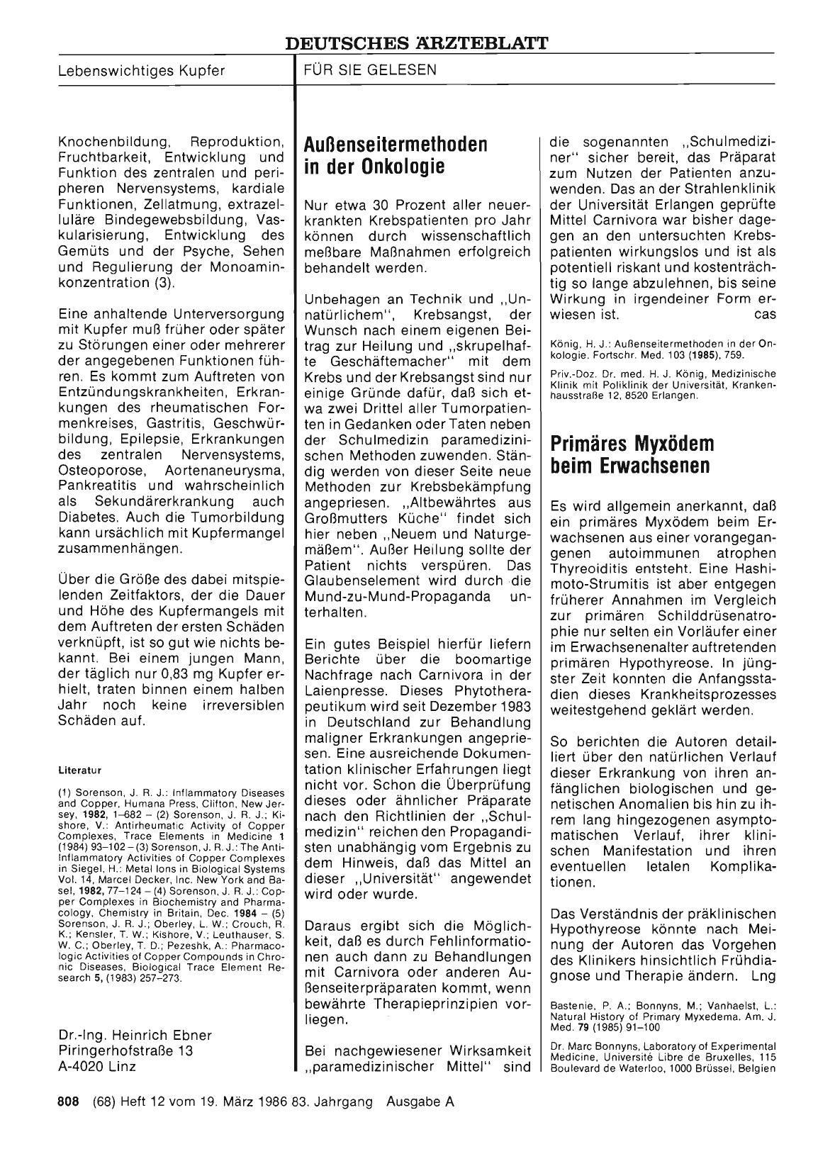 Vorschauseite 1: Außenseitermethoden in der Onkologie