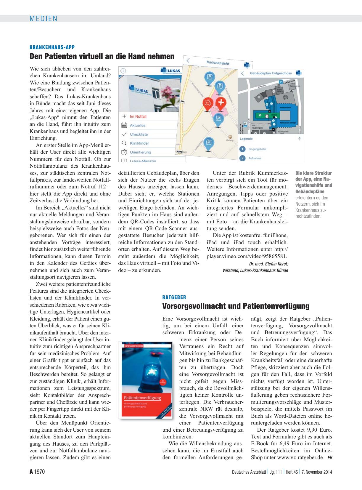 Vorschauseite 1: Krankenhaus-App: Den Patienten virtuell an die Hand nehmen