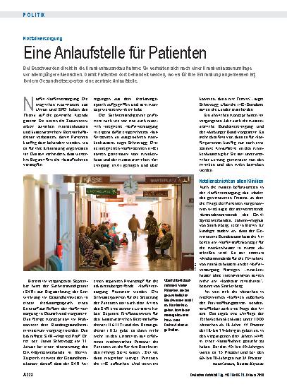 Vorschauseite 1: Notfallversorgung: Eine Anlaufstelle für Patienten