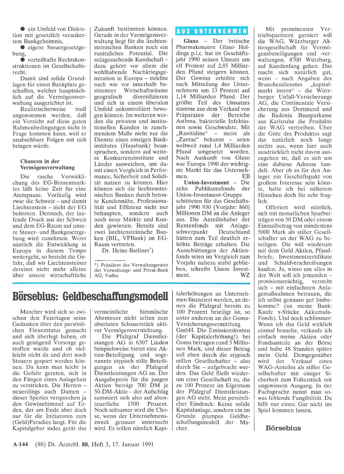 Vorschauseite 1: Börsebius: Geldbeschaffungsmodell