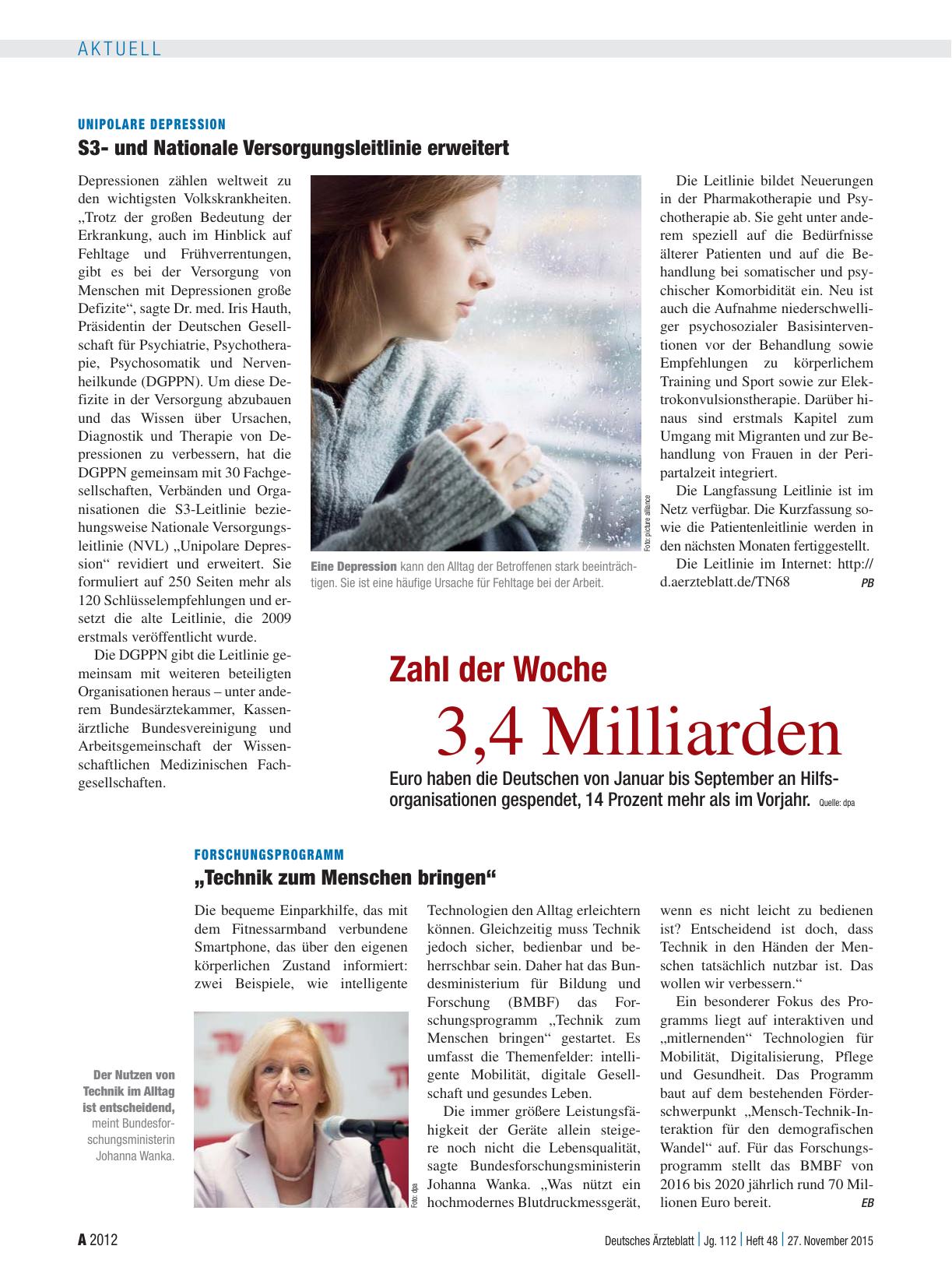 Vorschauseite 1: Forschungsprogramm: „Technik zum Menschen bringen“