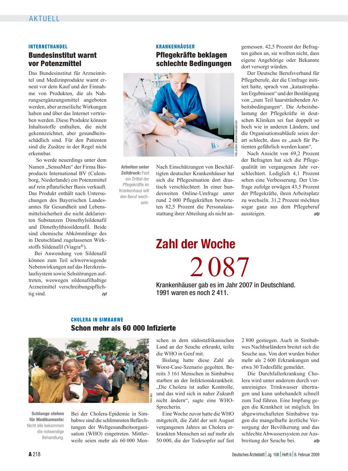 Vorschauseite 1: Cholera in Simbabwe: Schon mehr als 60. 000 Infizierte