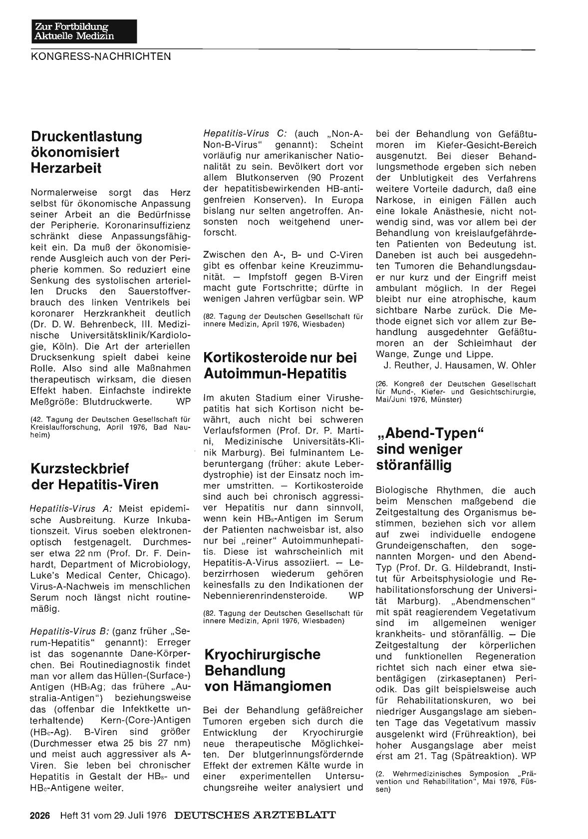 Vorschauseite 1: Kortikosteroide nur bei Autoimmun-Hepatitis