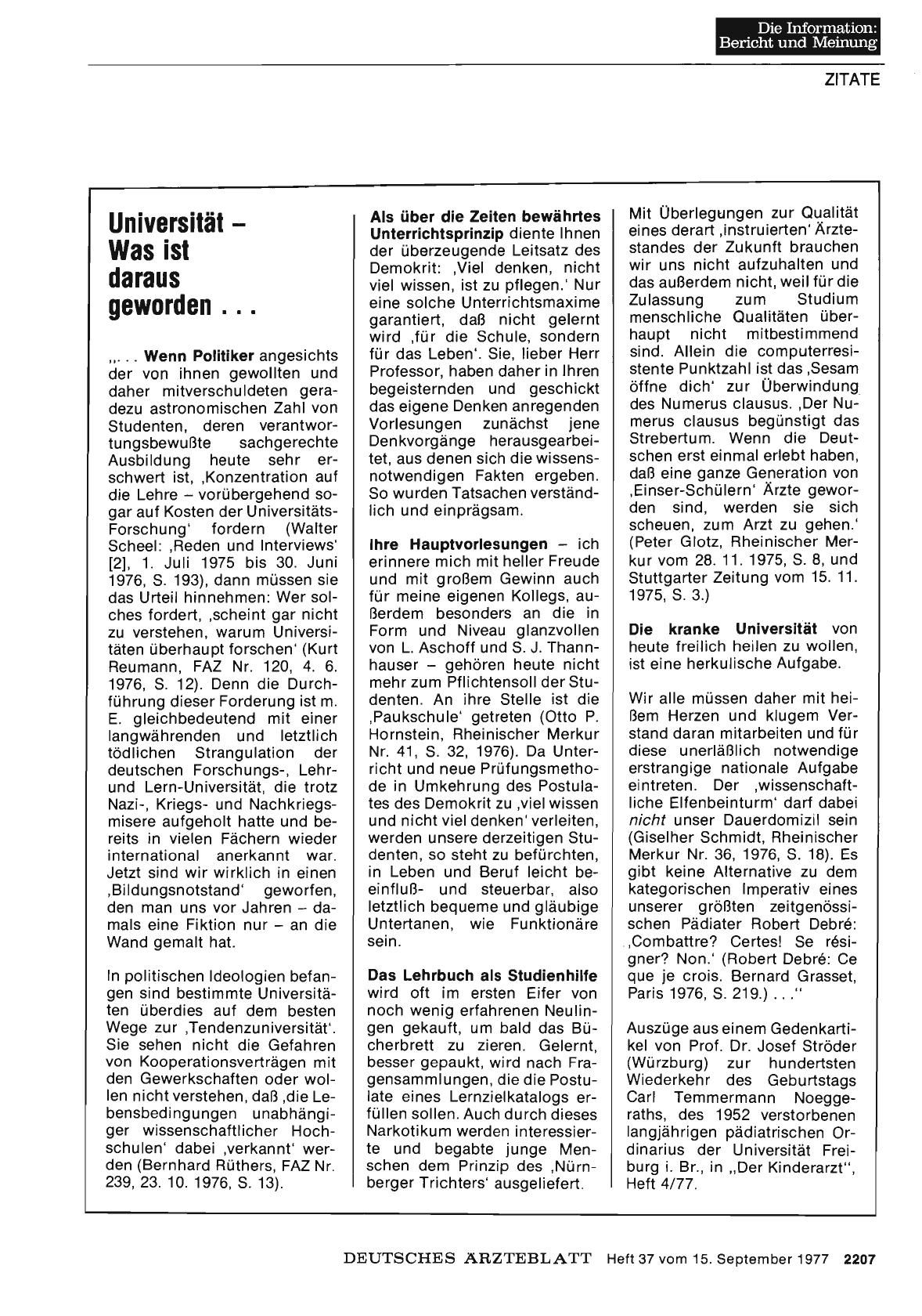 Vorschauseite 1: Universität — Was ist daraus geworden. ..