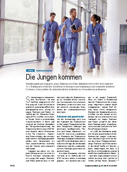 Vorschauseite 1: Nachwuchsärzte: Die Jungen kommen