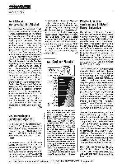 Vorschauseite 1: Vielbeschäftigtes Bundessozialgericht