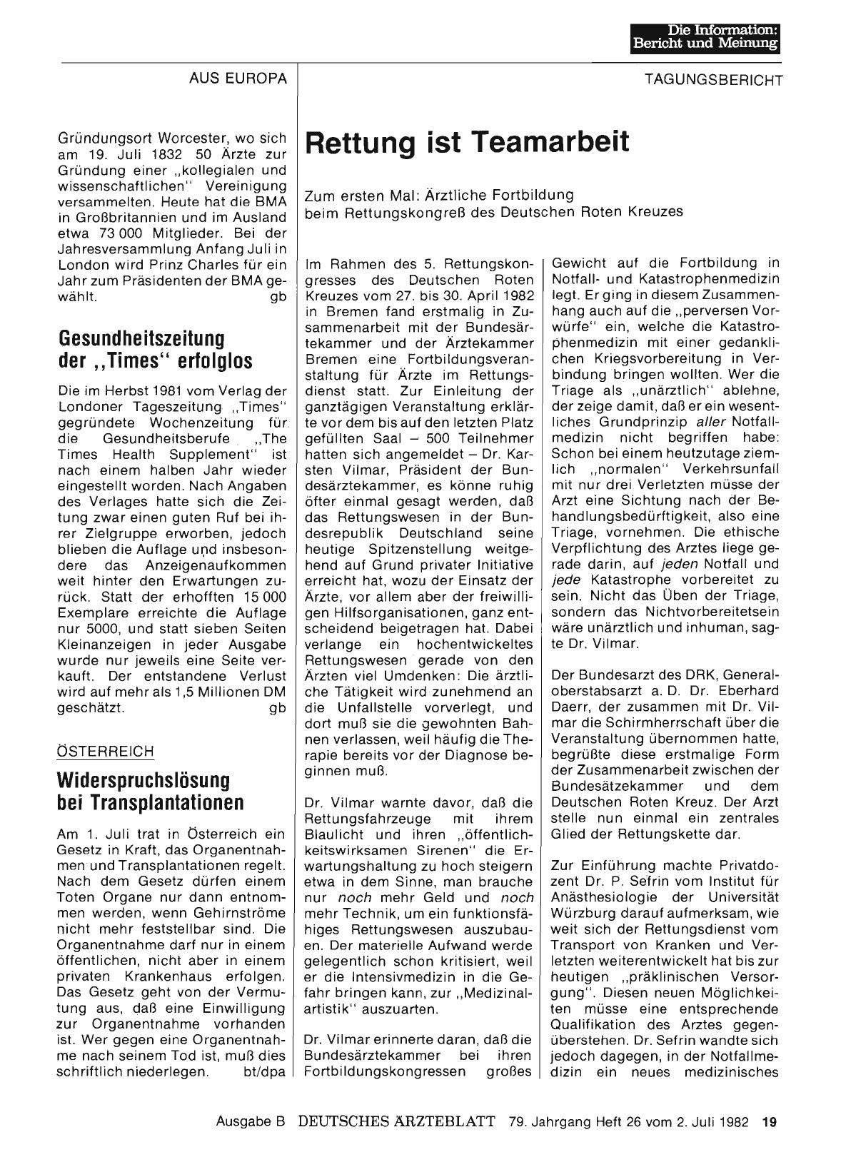 Vorschauseite 1: Rettung ist Teamarbeit