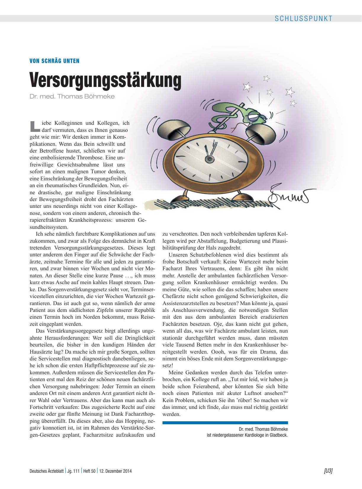 Vorschauseite 1: Von schräg unten: Versorgungsstärkung