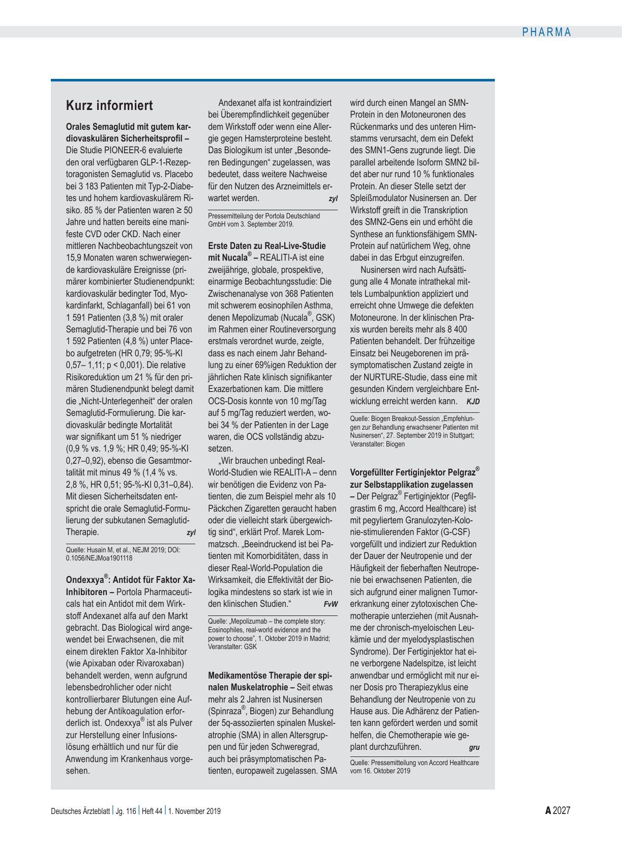 Vorschauseite 1: Kurz informiert