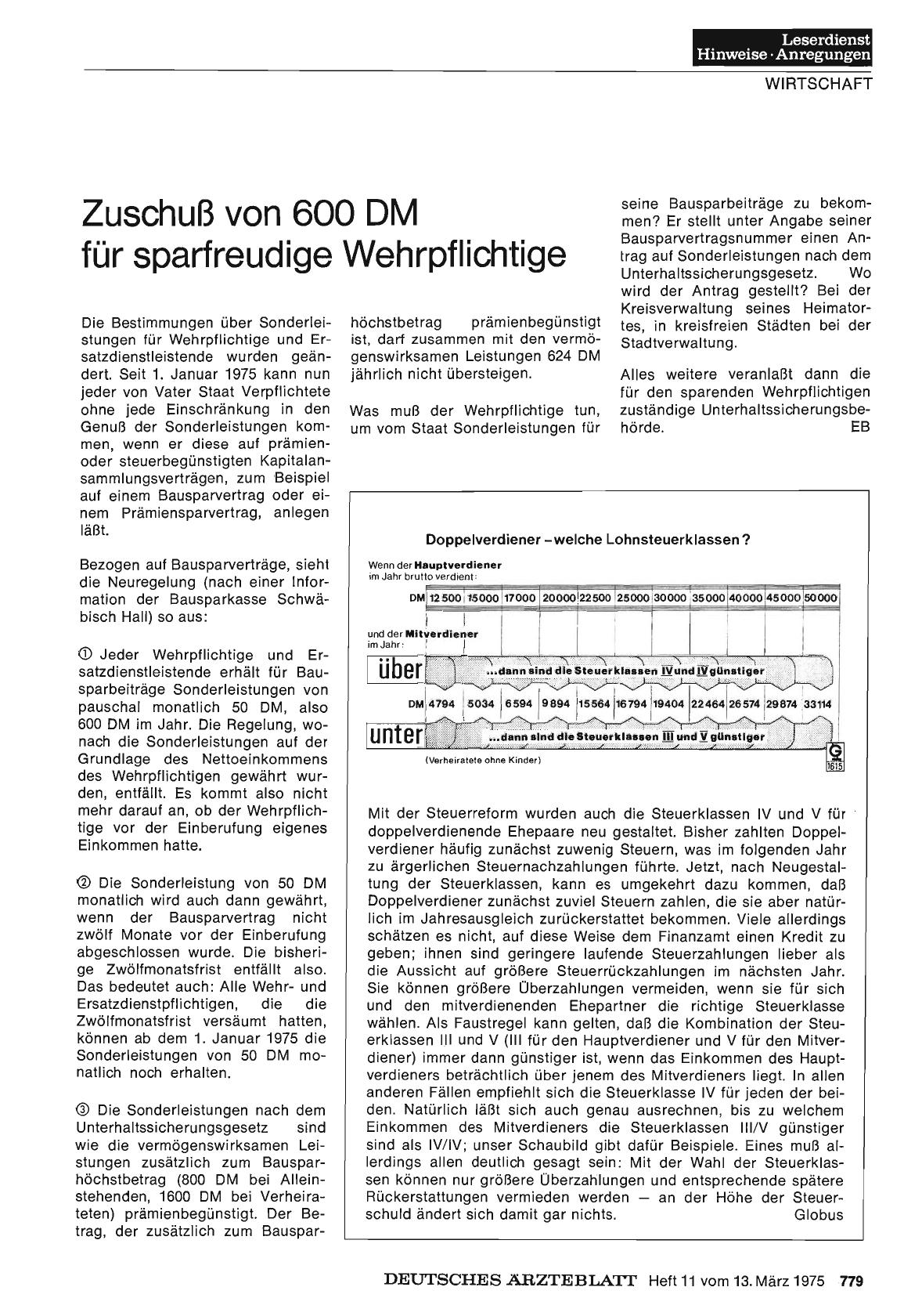 Vorschauseite 1: Doppelverdiener — welche Lohnsteuerklassen?