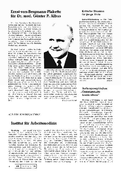 Vorschauseite 1: Anthroposophisches „Gemeinschaftskrankenhaus"