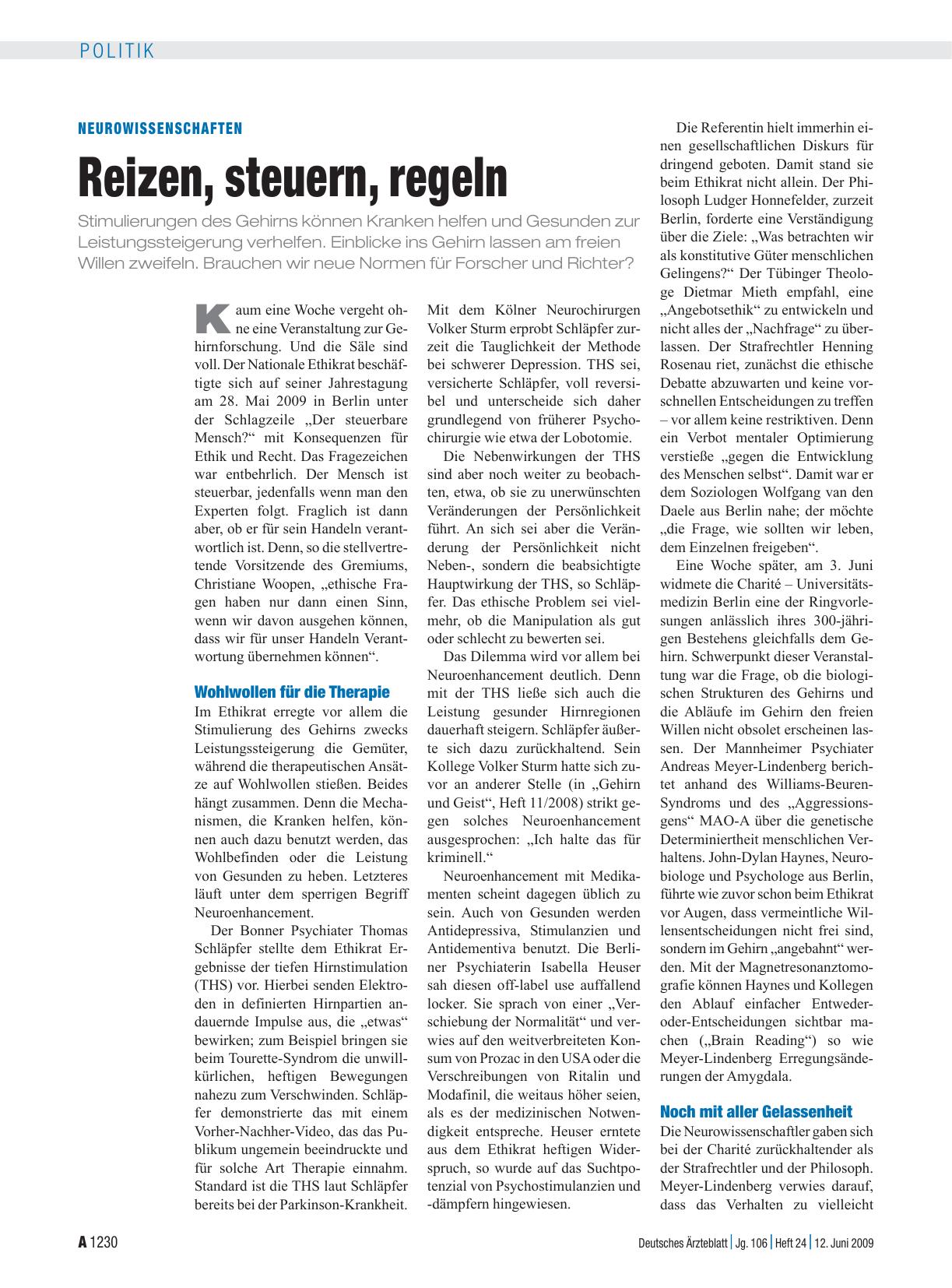 Vorschauseite 1: Neurowissenschaften: Reizen, steuern, regeln