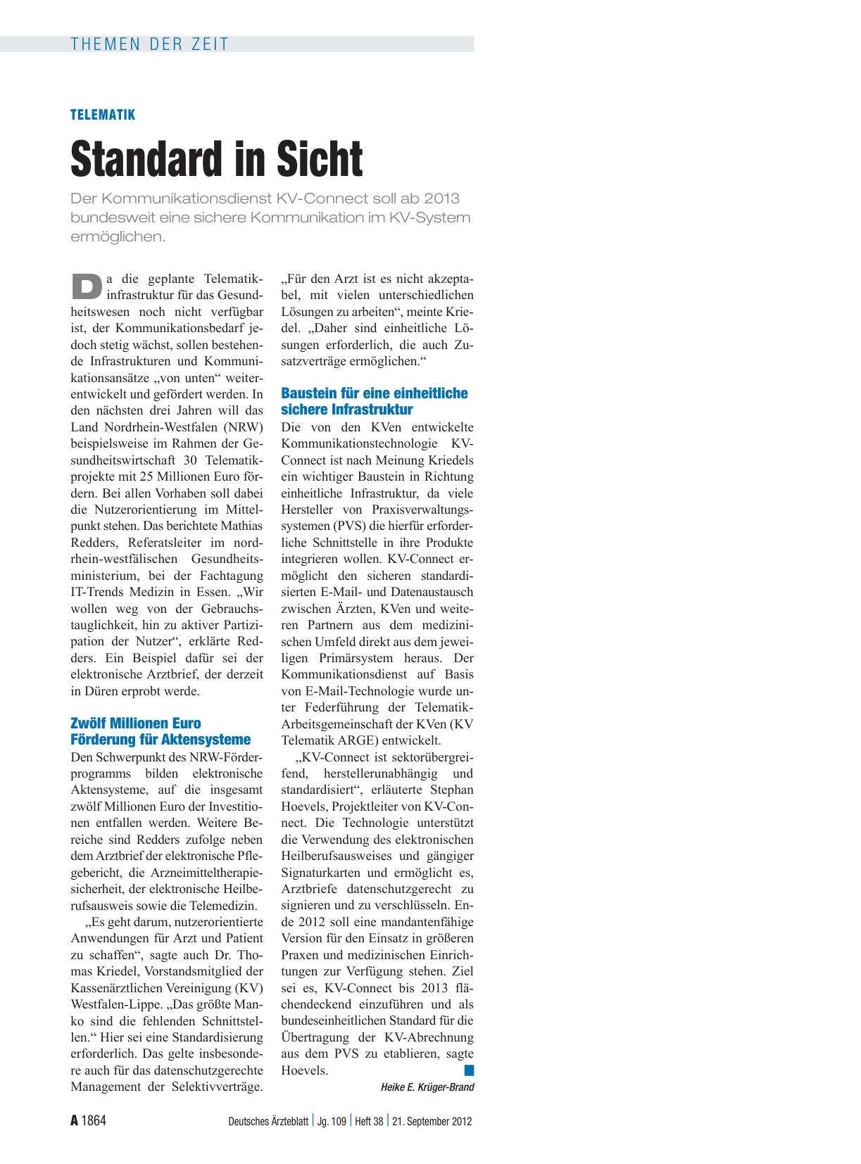 Vorschauseite 1: Telematik: Standard in Sicht