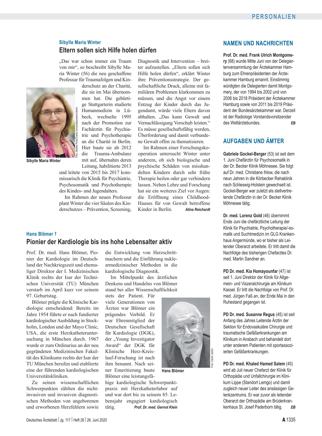 Vorschauseite 1: Sibylle Maria Winter: Eltern sollen sich Hilfe holen dürfen