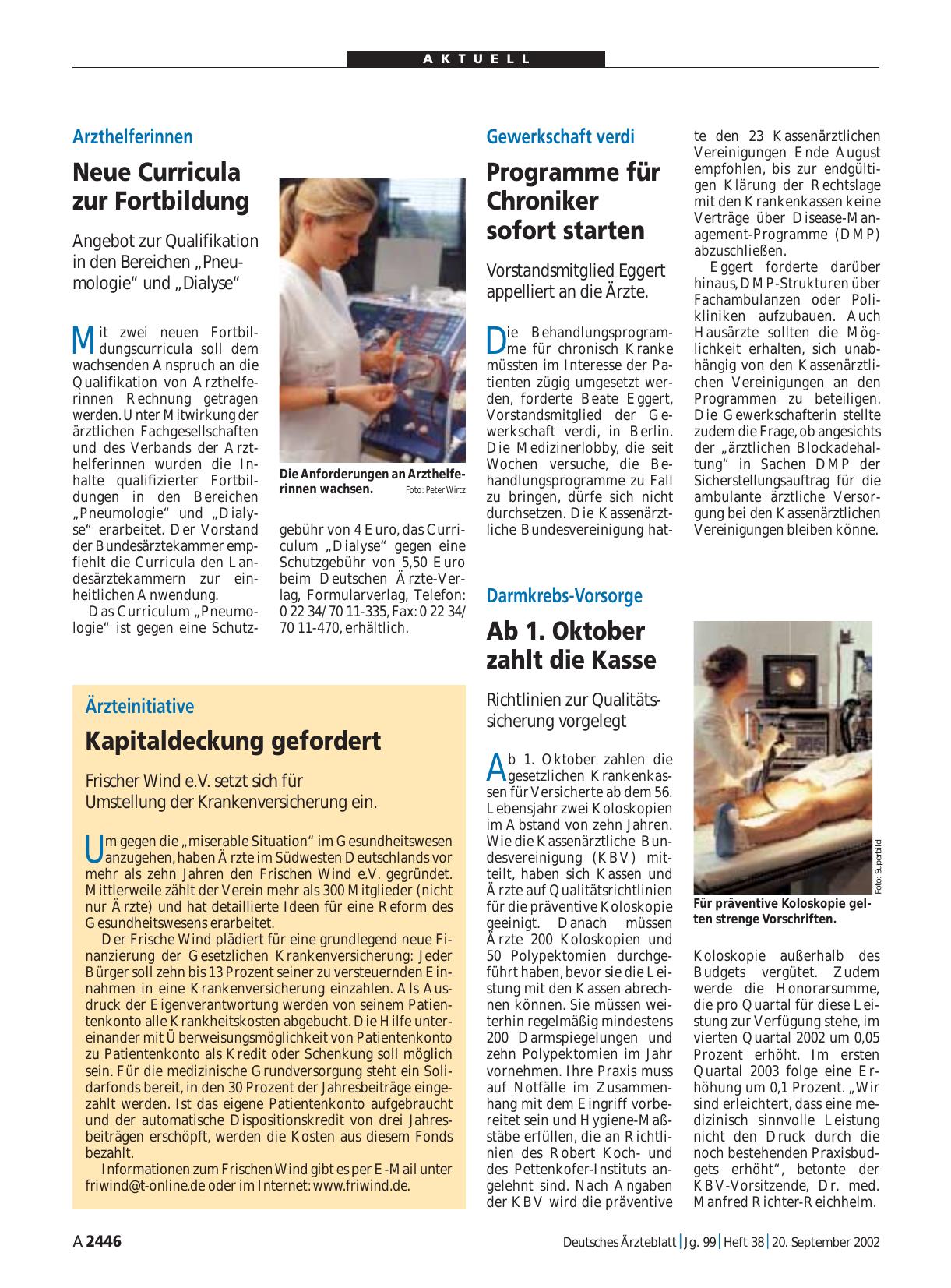Vorschauseite 1: Arzthelferinnen: Neue Curricula zur Fortbildung