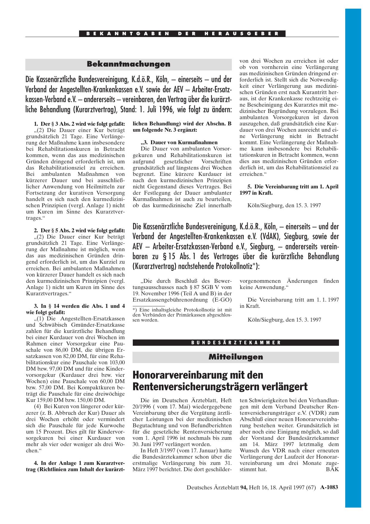 Vorschauseite 1: Bekanntmachungen