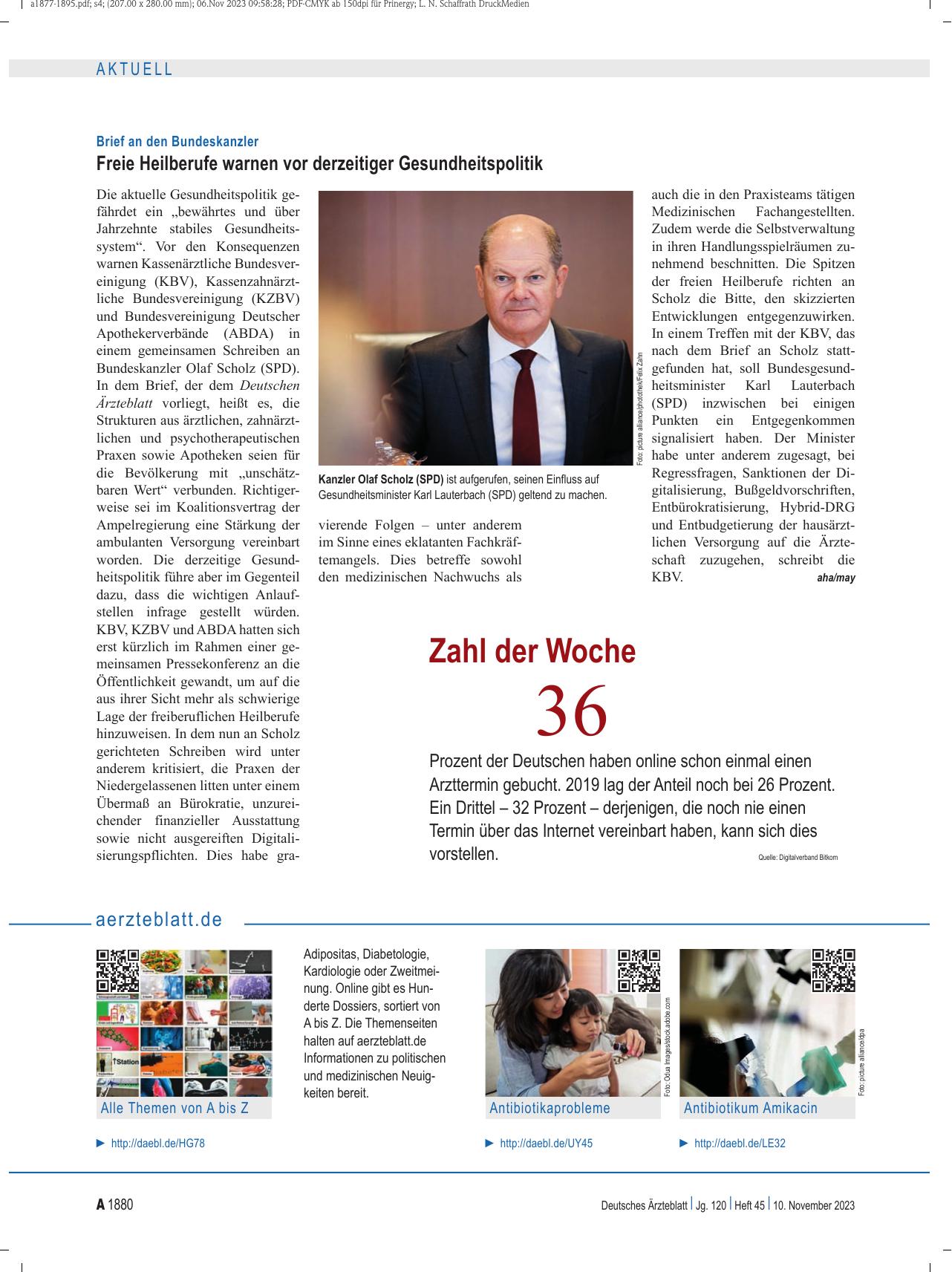 Vorschauseite 1: Ärzteblatt. de
