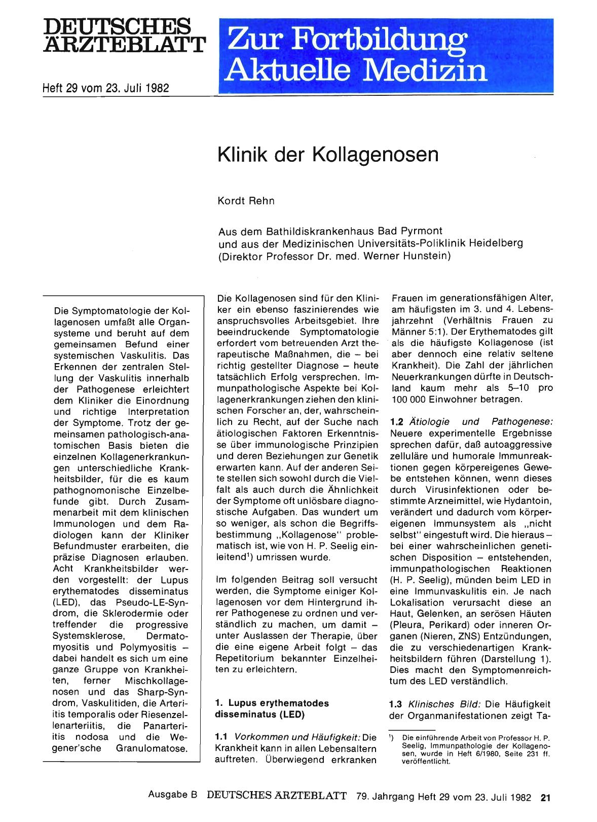 Vorschauseite 1: Klinik der Kollagenosen