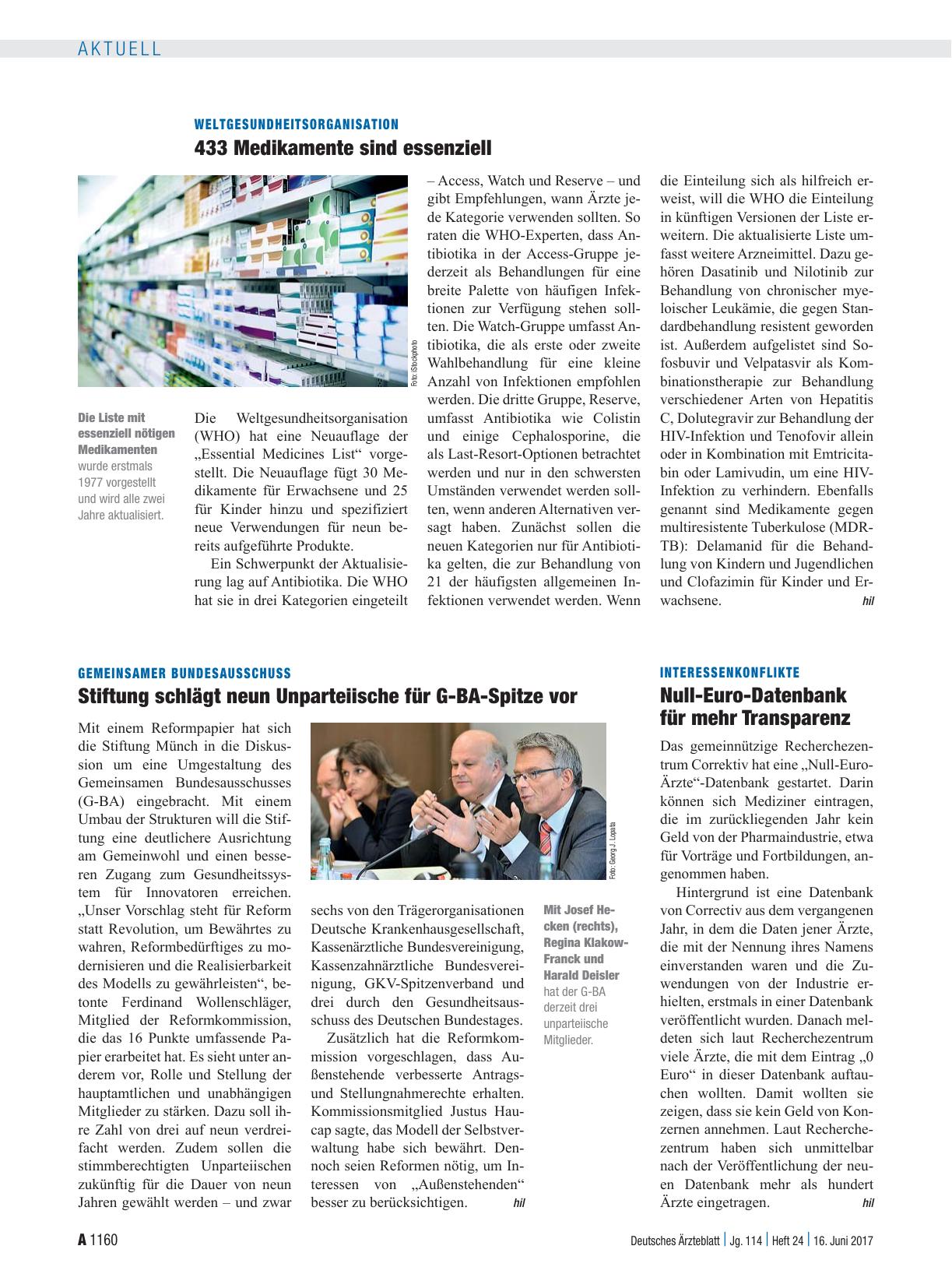 Vorschauseite 1: Interessenkonflikte: Null-Euro-Datenbank für mehr Transparenz