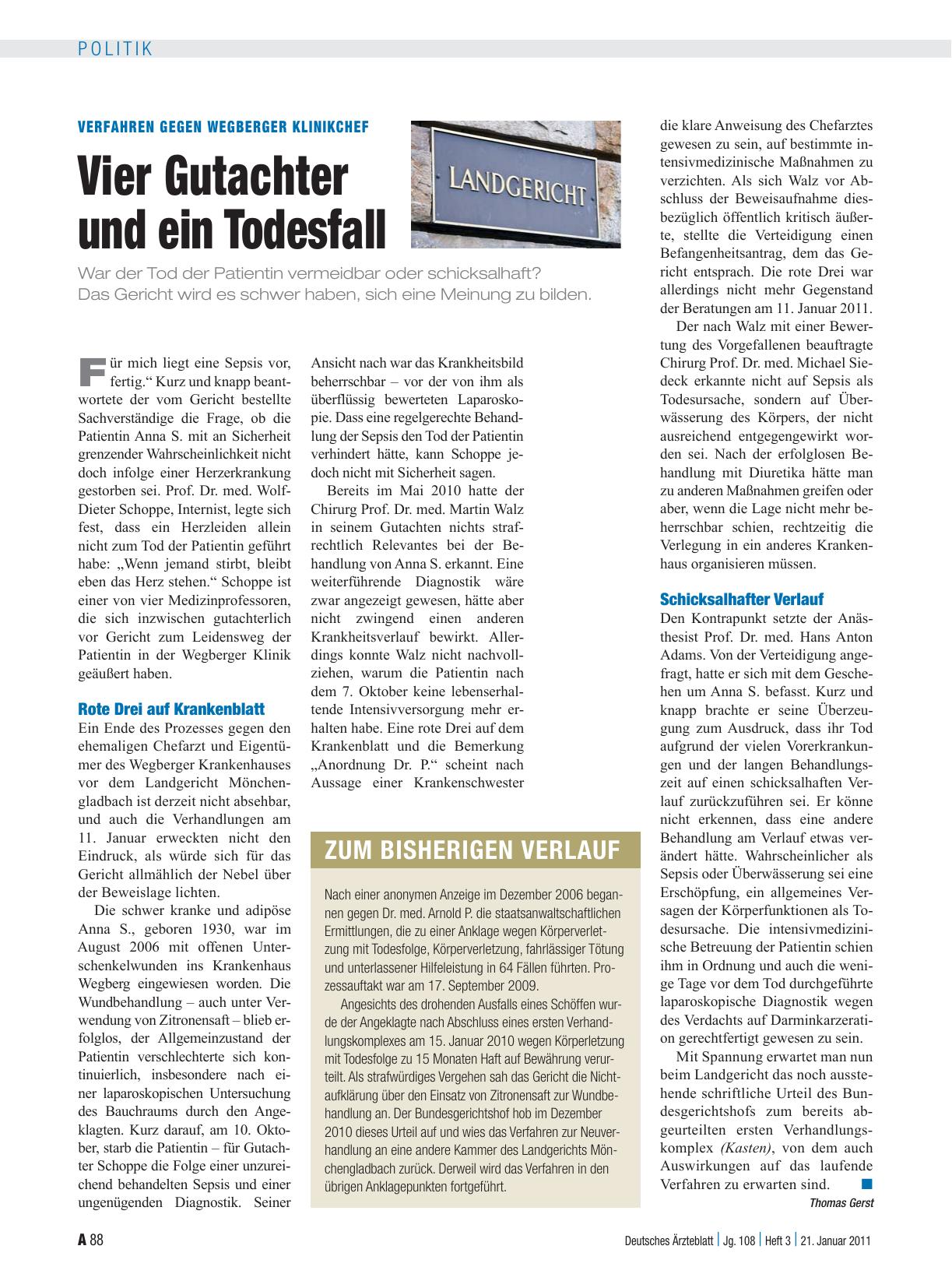 Vorschauseite 1: Verfahren gegen Wegberger Klinikchef: Vier Gutachter und ein Todesfall