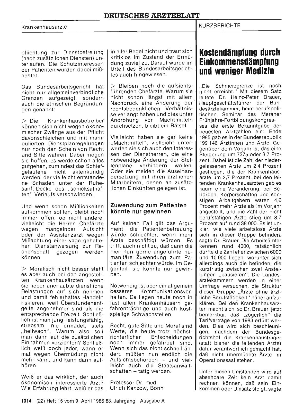 Vorschauseite 1: Kostendämpfung durch Einkommensdämpfung und weniger Medizin