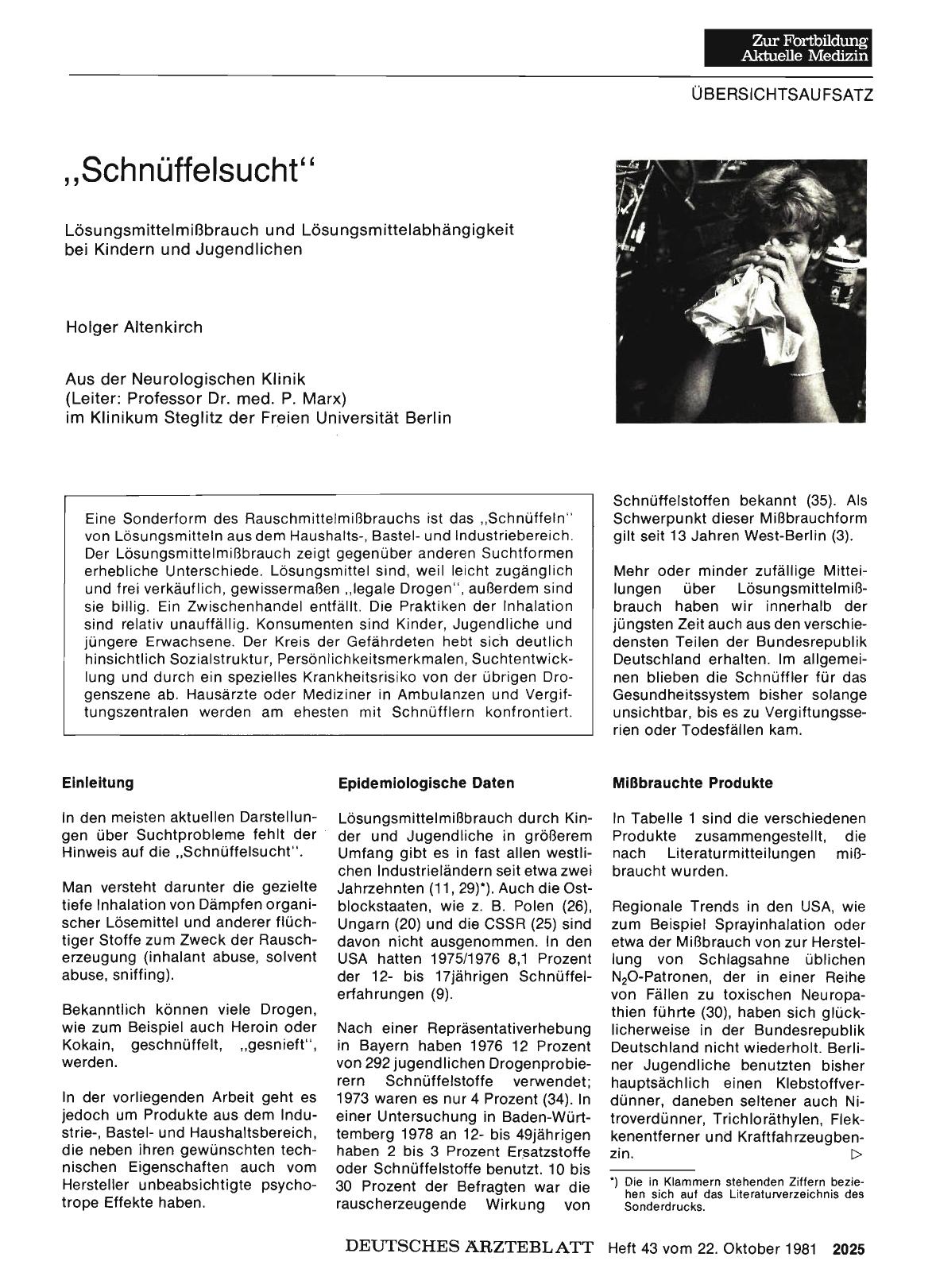 Vorschauseite 1: „Schnüffelsucht”