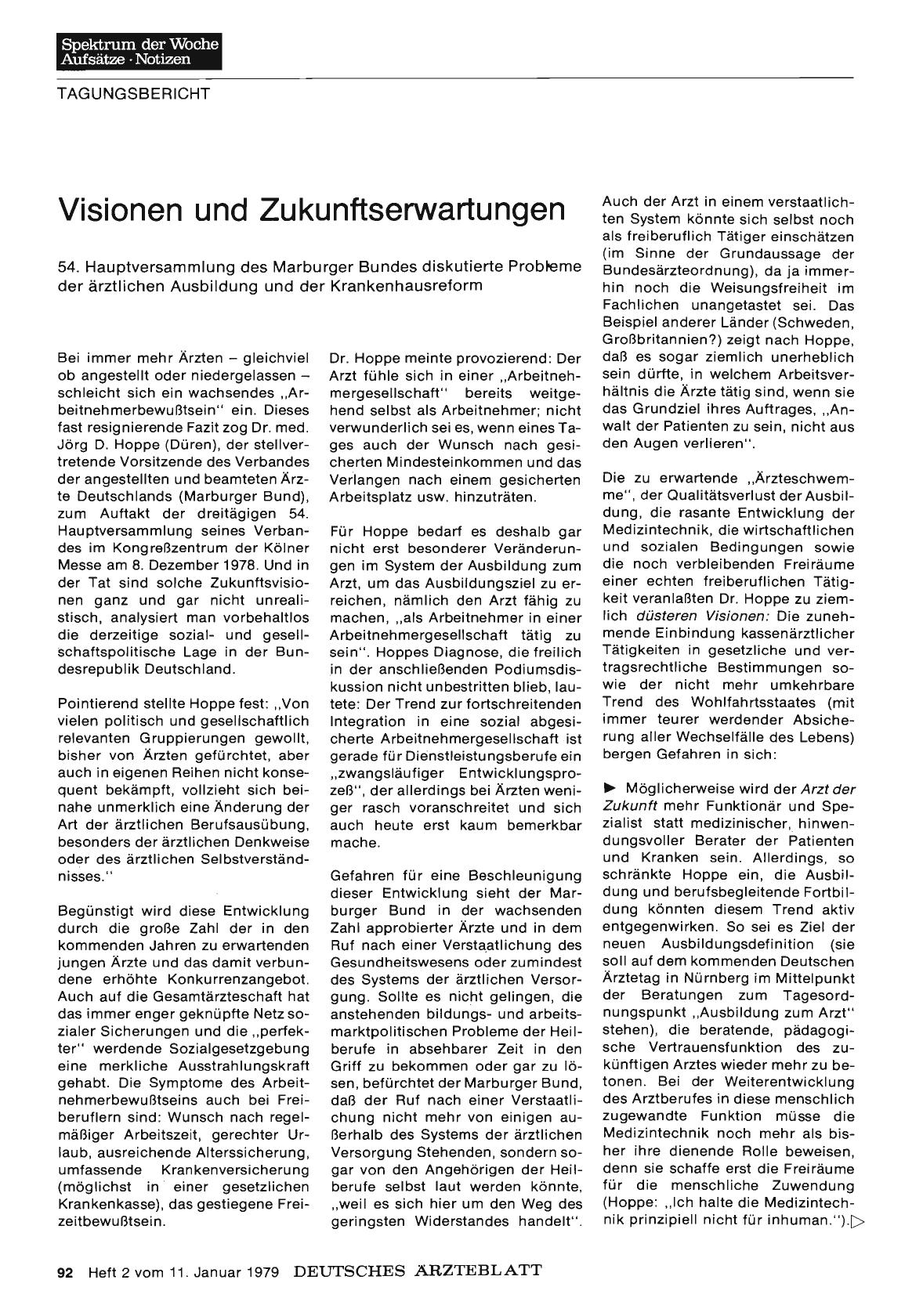 Vorschauseite 1: Visionen und Zukunftserwartungen