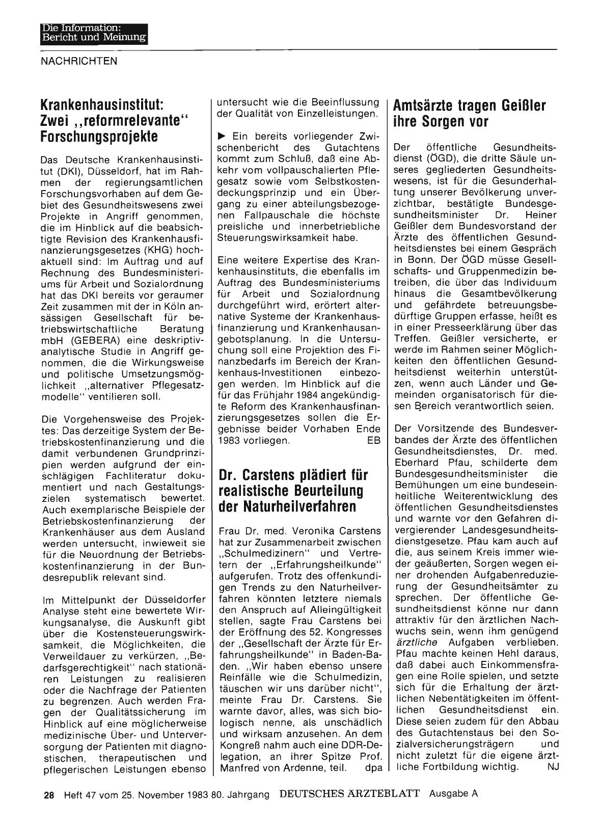 Vorschauseite 1: Amtsärzte tragen Geißler ihre Sorgen vor