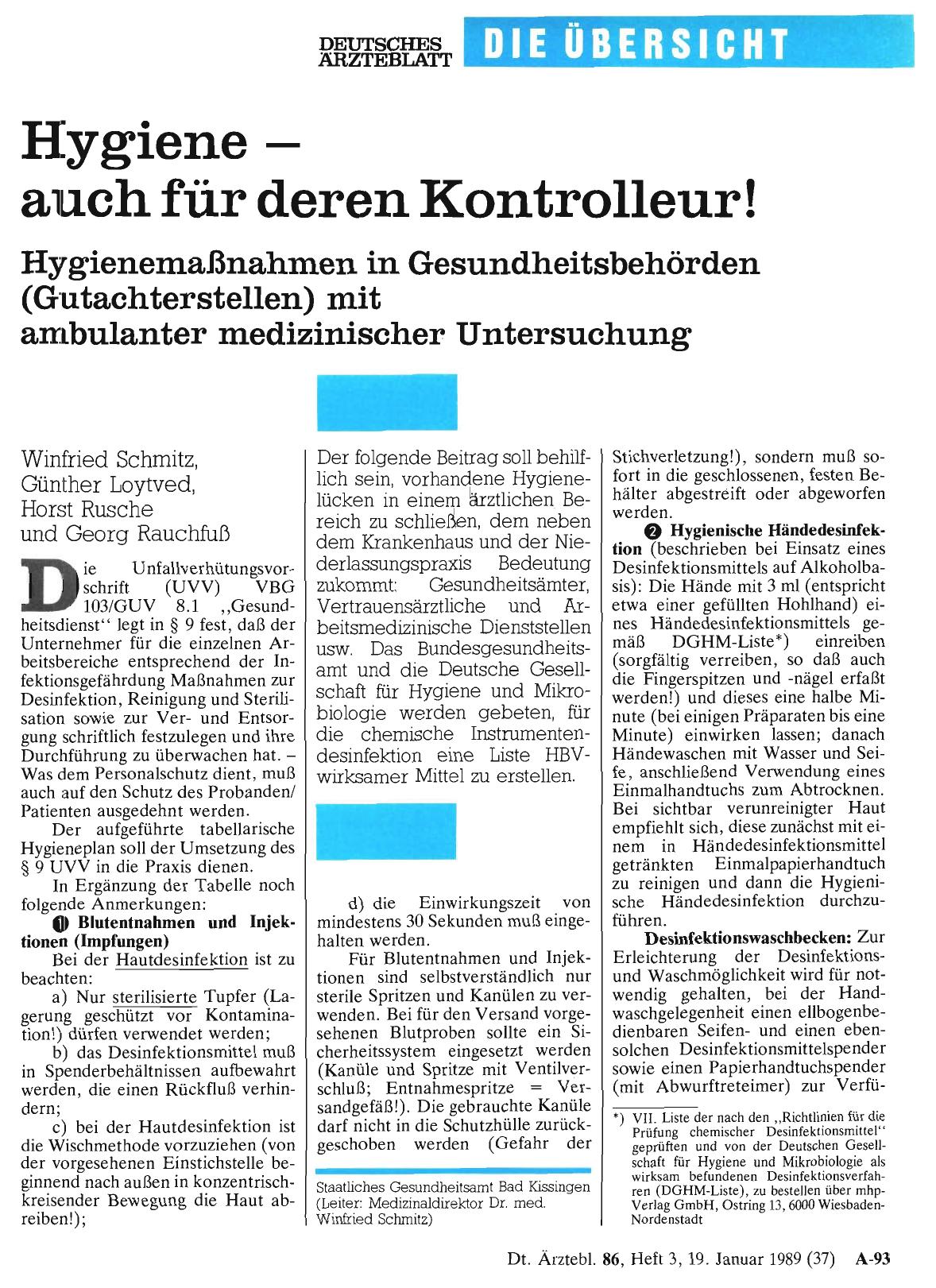 Vorschauseite 1: Hygiene – auch für deren Kontrolleur!