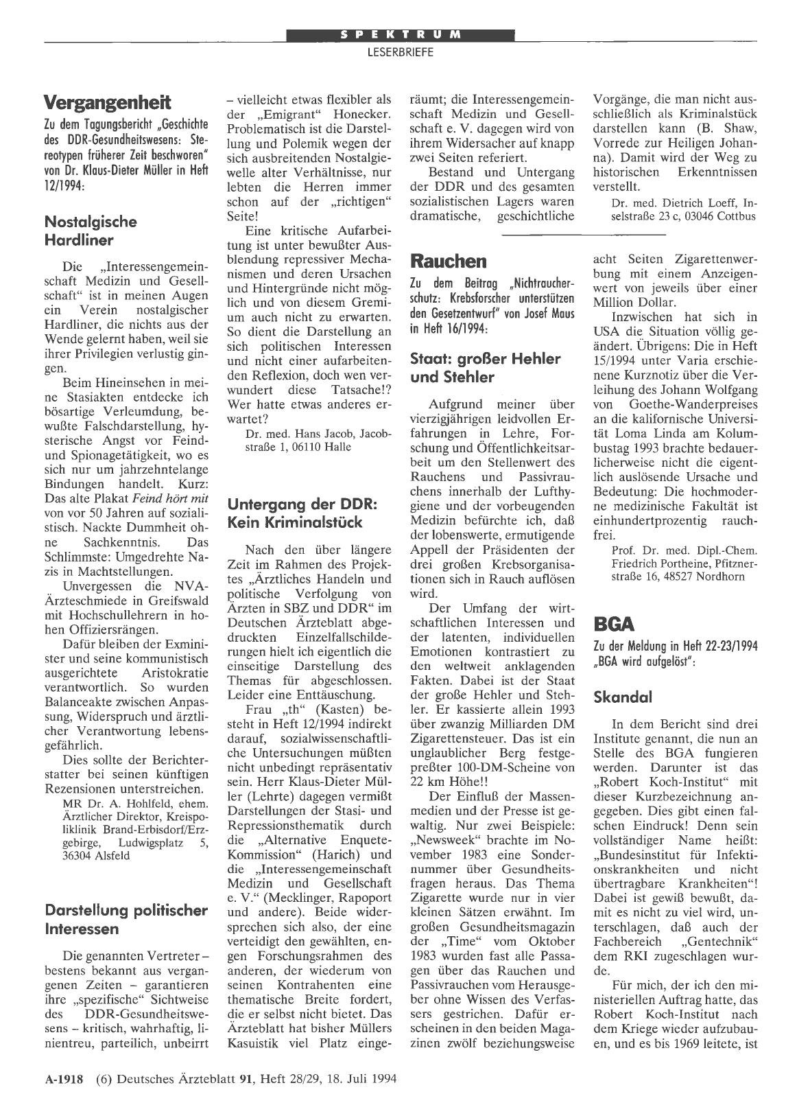 Vorschauseite 1: Vergangenheit: Untergang der DDR: Kein Kriminalstück