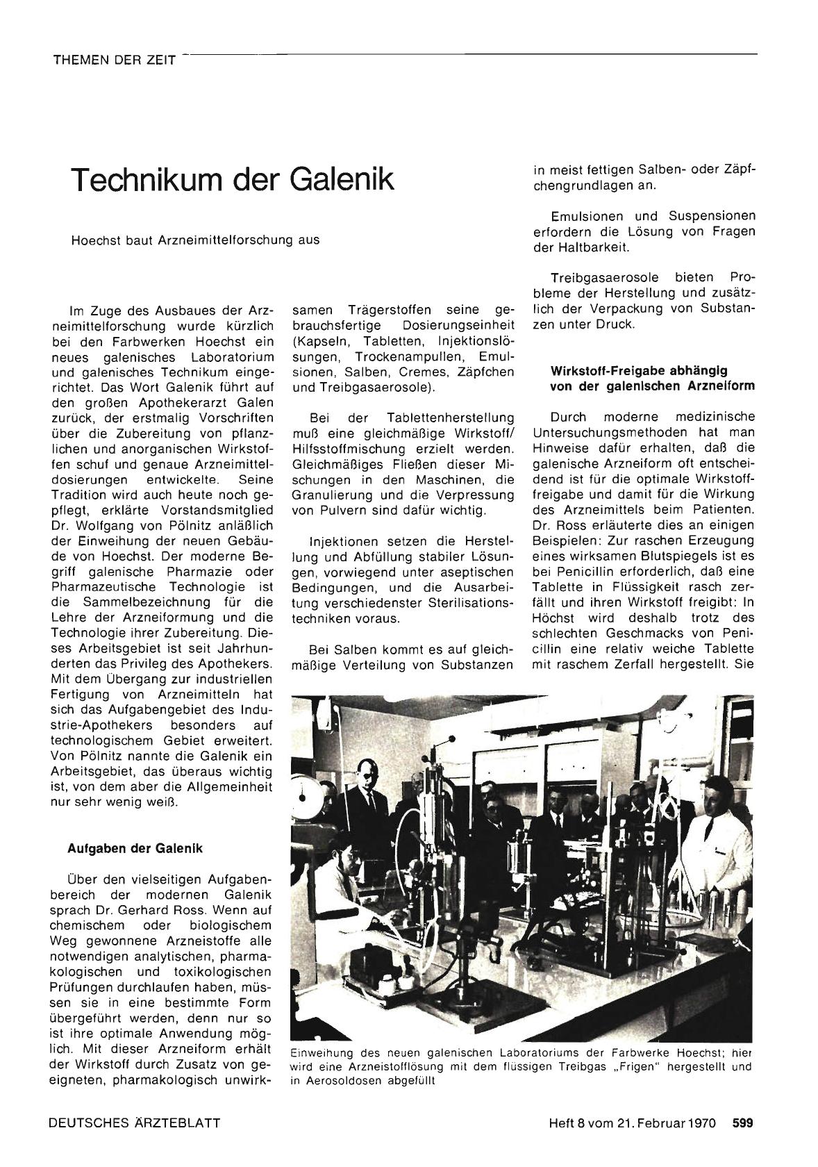 Vorschauseite 1: Technikum der Galenik